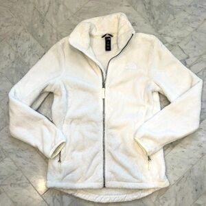 THE NORTH FACE OSITO WHITE FURRY ZIP UP JACKET SIZE SMALL